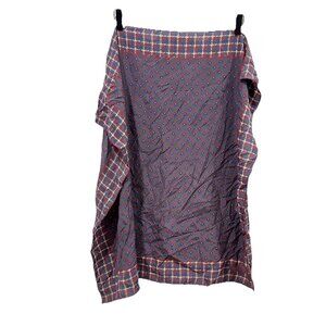 Vintage‎ Givenchy Multicolored Check Silk Scarf 80s Square 28x30